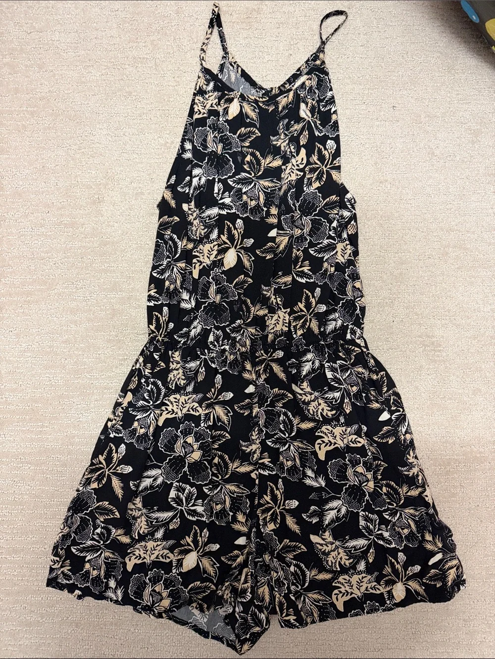 Black Floral Romper - Old Navy